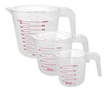 Comprar Jarras Medidoras Plástico 3 Piezas, 1000ml, 500ml, 250ml.