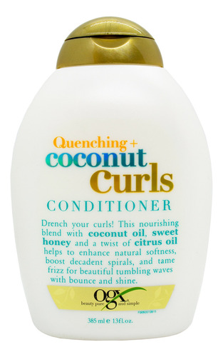 Ogx Coconut Curls Acondicionador Nutritivo Rulos 385ml 6c