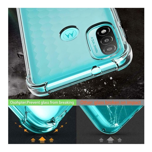 Imagem 5 de 5 de Capinha Capa Anti Impacto + Pelicula 3d Vidro Para Moto E20