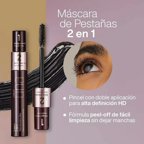 Máscara Para Pestañas Natura Una 2 En 1 10ml Rimel. Original