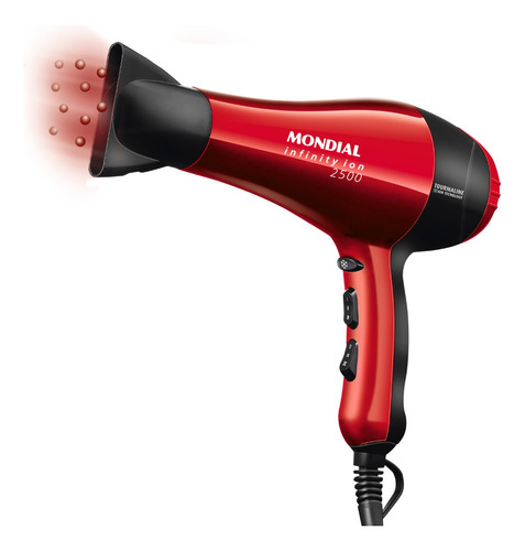 Secador De Cabelo Infinity 2500 Sc-12 Vermelho 220V 1900w Mondial