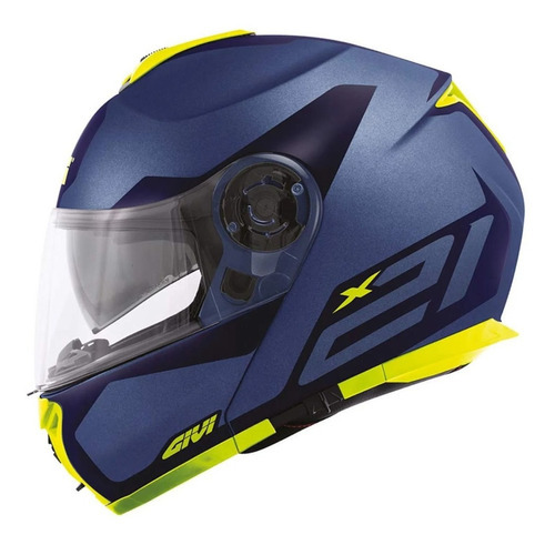 Capacete Givi X21 Spirit Azul Fosco/amarelo Tamanho do capacete 59/60 (L)