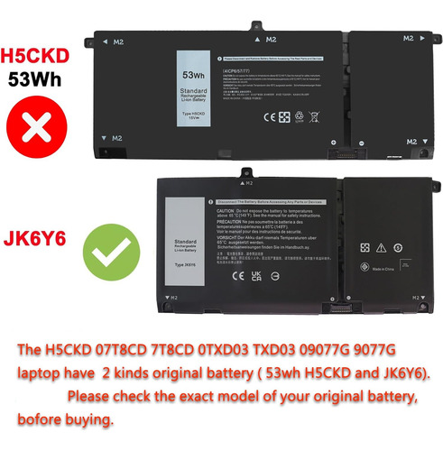 Bateria Jk6y6 Para Dell Vostro Inspiron 5300 Latitude 3410