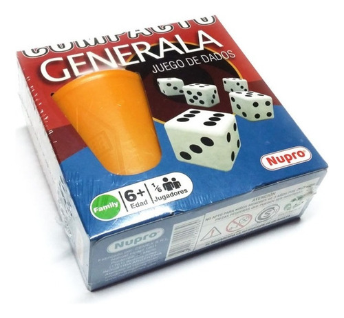 Generala Juego De Dados Con Cubilete - Nupro