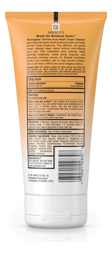 Crema Limpiadora Neutrogena Para El Acné Sin Aceite, 200 Ml