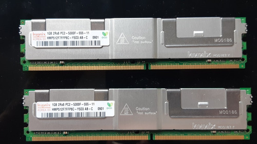 Memória Hynix 2gb (2x1gb) Ddr2 Pc2-5300f Para Servidor