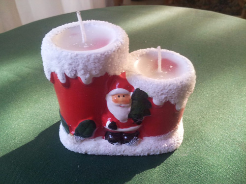 Adornos De Navidad En Ceramica / Velas / Decoracion Navidad