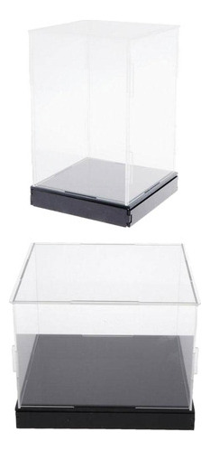 Caja Expositora Acrílica Transparente, 2 Unidades, A Prueba