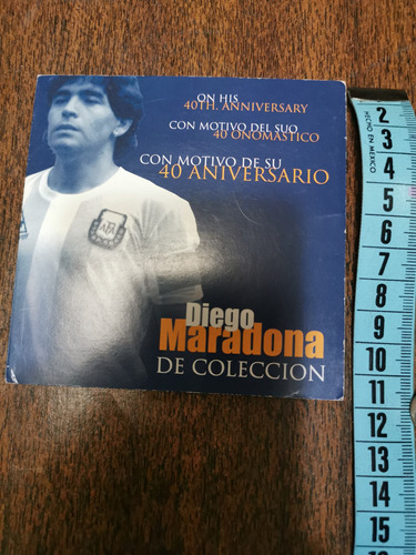 Maradona Con Motivo 40 Aniversario Moneda Coleccion