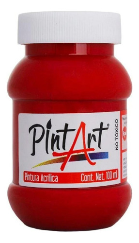 Pintura Acrilica Pintart Estudiante 100ml Escoge Color Color Rojo Intenso