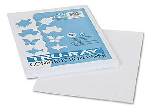 Papel Construcción Blanco Pacon 76lbs. 9x12 - 50 Hojas