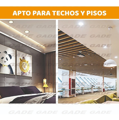 Imagen 3 de 8 de Spot Embutir Cuadrado Movil Con Dicro Led 6w Gu10 Completo