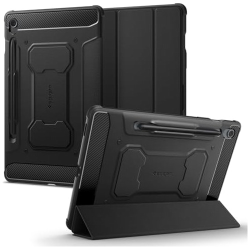 Funda Para Samsung Tab S9 Fe Spigen Rugged Armor Pro Negro