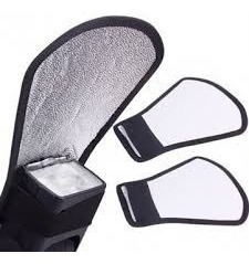 Imagen 5 de 9 de Rebotador Reflector Difusor Universal Para Flash - 2 En 1