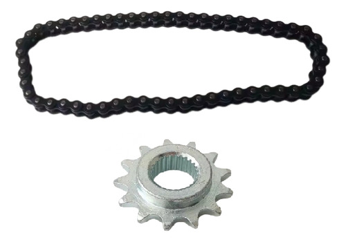 Corrente De Partida + Pinhão Do Motor Partida Fym 250 Traxx Cinza