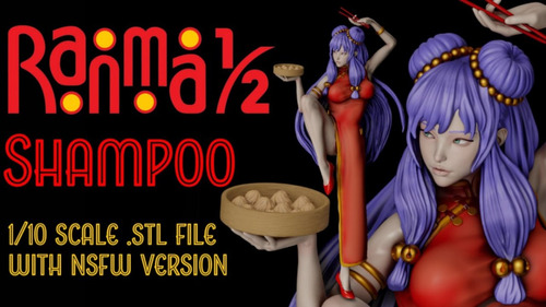 Archivo Stl Impresión 3d - Ranma ½ - Shampoo + Nsfw - Fanart