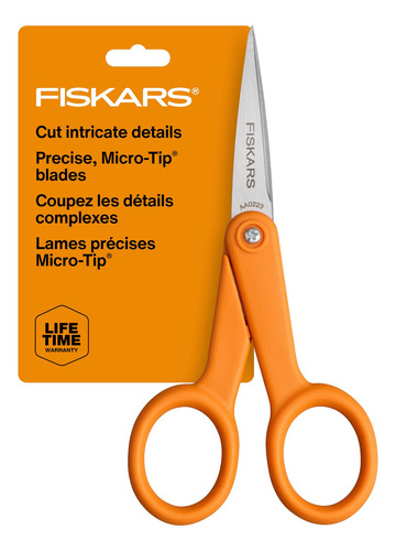 Scissors Fiskars Premier No. 5 Micro-tip Orange-handled