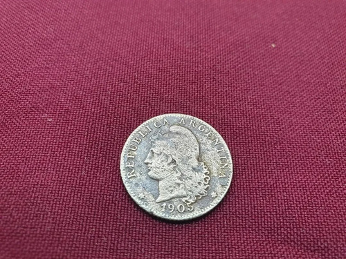 Moneda Argentina 20 Centavos Cuproniquel 1905 Cj56 Muy Buen