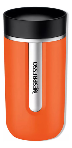 Taza de viaje Nespresso Nomad, botella térmica naranja