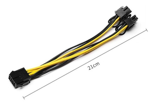 Imagem 3 de 4 de Cabo Duplicador Pci-express 8 Pinos P/ 2 8 Pinos Mineração
