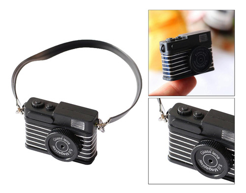 1:12 Cámara Digital Miniatura Con Lanyard Slr Estilo 2