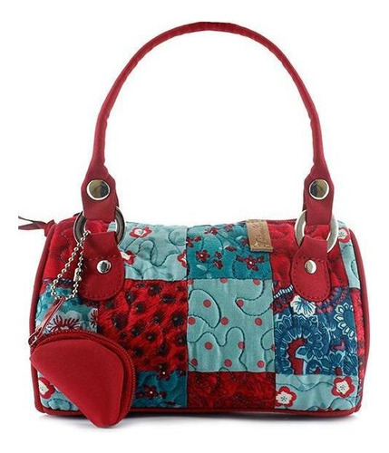 Bolsa Feminina Bridgette Floral Em Patchwork Giulianna Fiori Cor Lilac Desenho Do Tecido Florido