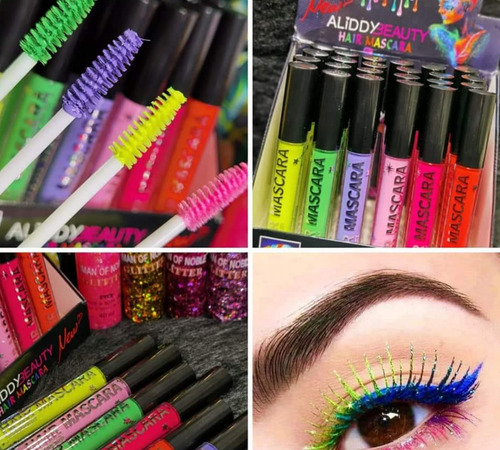 Imagen 3 de 5 de Pack De 6 Mascaras De Pestañas Rímel Colores Neón Flúor Uv