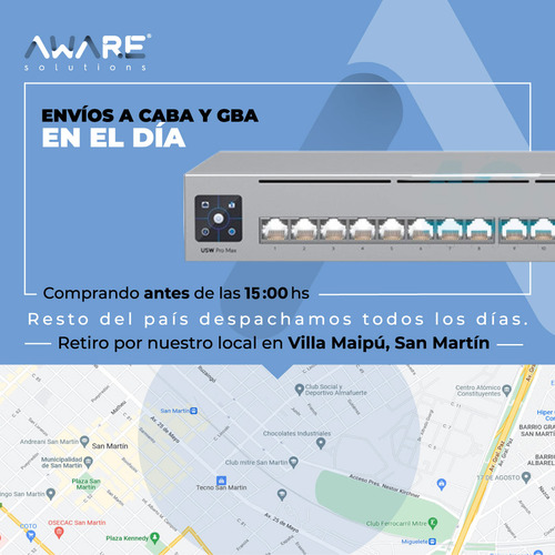 Ubiquiti Switch Pro Max 16 Puertos 2.5 Gbe Y Salida Poe+