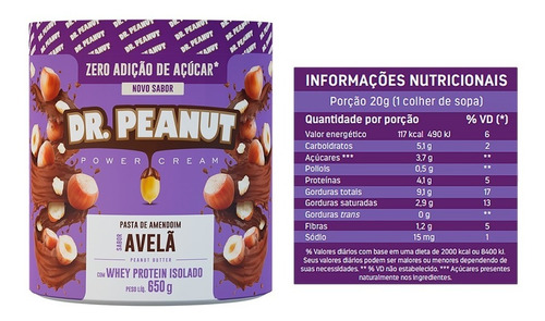 Imagem 2 de 2 de Pasta De Amendoim Com Whey Isolado 650g - Dr Peanut
