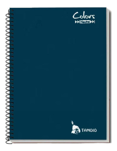 Caderno Universitário Tamoio Espiral 200fls Neutro Azul