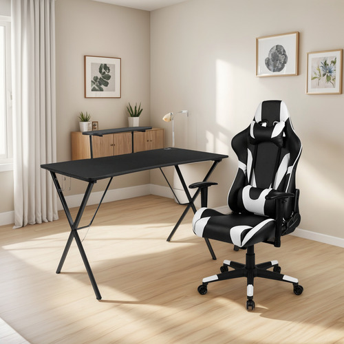 Juego De Escritorio Gamer Flash Furniture Con Silla Reclinab