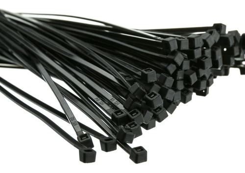 8 In Nylon Cable Tie Black 18 Lbs Weight Limit 100