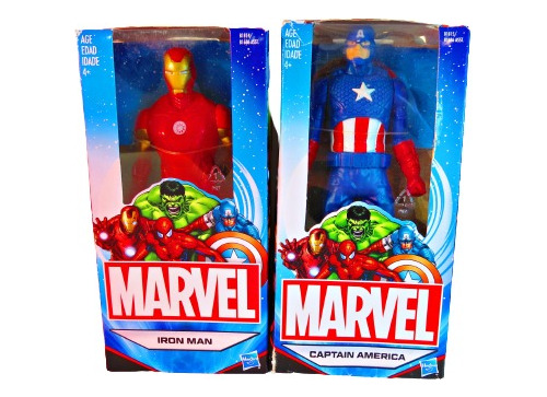 Capitán America Y Iron Man 14cm. Altura Avengers Marvel