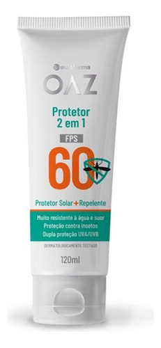 Protetor Solar Oaz C/repelente Fps60 120ml - Eurofarma