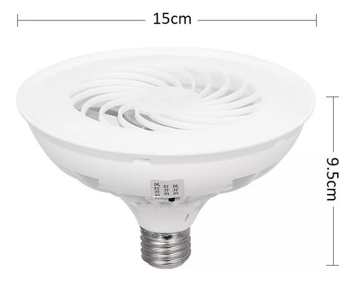 Lámpara Ventilador De Techo Pequeña Led Ajustable E27 6w