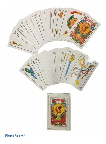 Imagen 3 de 3 de Pack X10 Mazos Naipes 50 Cartas Españolas Plastificadas