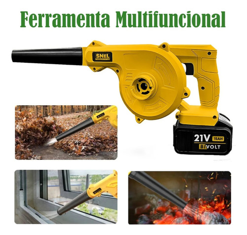 Soprador De Folhas Sem Fio Potente Profissional E Aspirador