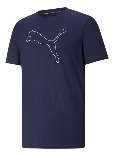 Remera Puma Training Hombre Performance Cat Tee Azul - Menp