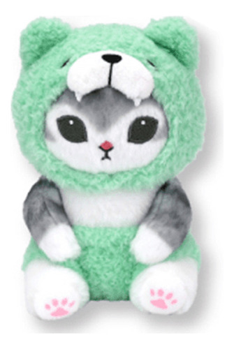 Peluche Mofusand Oso Verde 15cm Fukuya Gato Japon