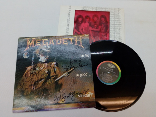 Megadeth So Far Firmado Por: Dave M, Chuck, Dave E, Jeff Sgn