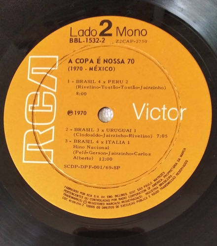 Lp A Copa É Nossa 70 Pelé Garrincha Zagalo Zito 1958/62/70 (Usado)