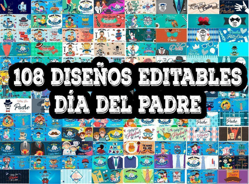 + 100 Diseños Plantillas Día Del Padre Editable Psd