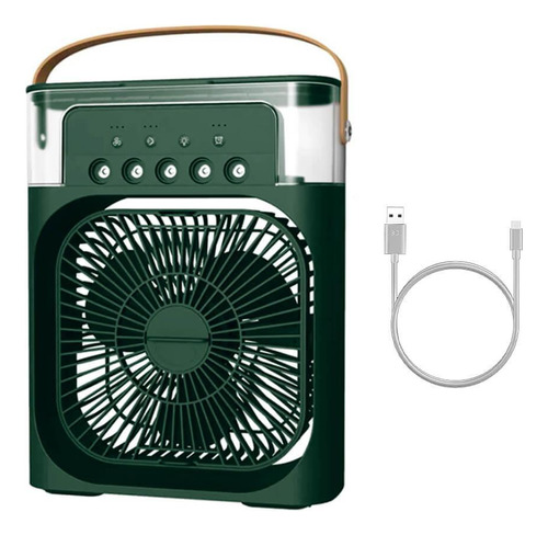 Ventilador Umidificador Climatizador Portátil Cor Verde