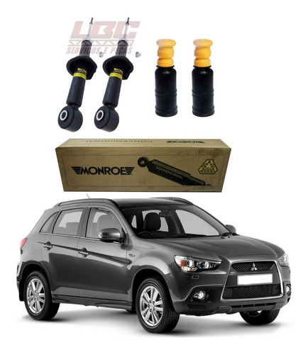 Kit 2 Amortecedor Traseiro Mitsubishi Asx 2017 Monroe + Kit