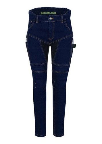 Pantalón Moto Mujer Kevlar Blb Baja 1000 Azul Con Proteccion