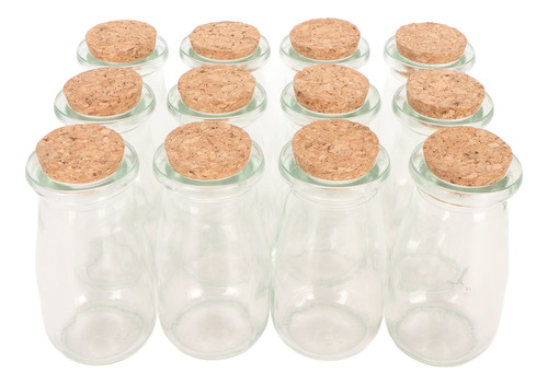 12 Botellas Pequeñas De Vidrio, Frascos Transparentes Con Co