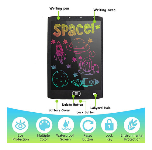 Tableta De Escritura Lcd Drawing Magic Board De 12 Pulgadas