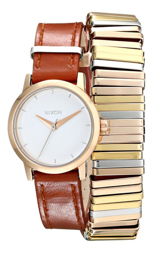 Reloj Mujer Nixon A4031749 Cuarzo 26mm Pulso Marron En Cuero