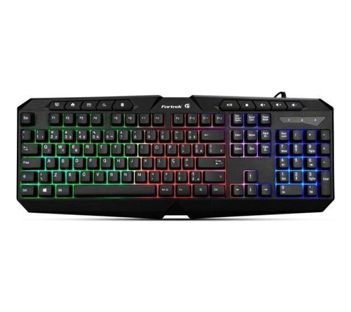 Teclado Gamer Multimidia Spider Black Preto Fortrek