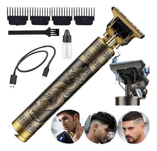 Maquina De Cortar Cabelo Dragao Acabamento Barba Sem Fio